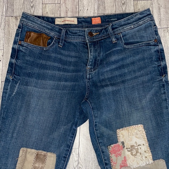 ❗️SOLD❗️Pilcro And The Letterpress Hyphen Boyfriend Patchwork Jeans Size 27 - Picture 5 of 15